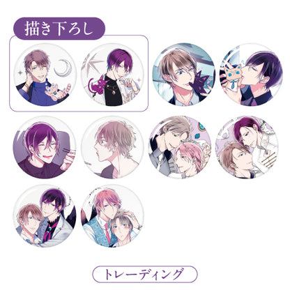 イラストホログラム缶バッジA：トレーディング全10種〈楔ケリ画業10周年『Starry Trail』〉