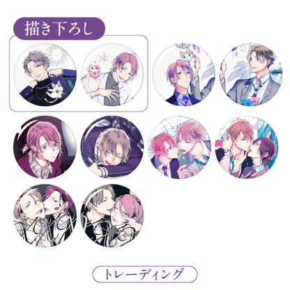 イラストホログラム缶バッジB：トレーディング全10種〈楔ケリ画業10周年『Starry Trail』〉