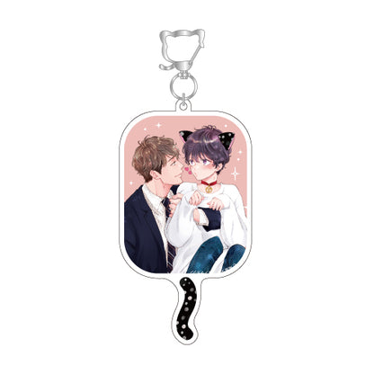 Cat -shaped keychain Anime suspension Dove House タマ